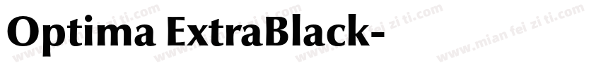 Optima ExtraBlack字体转换